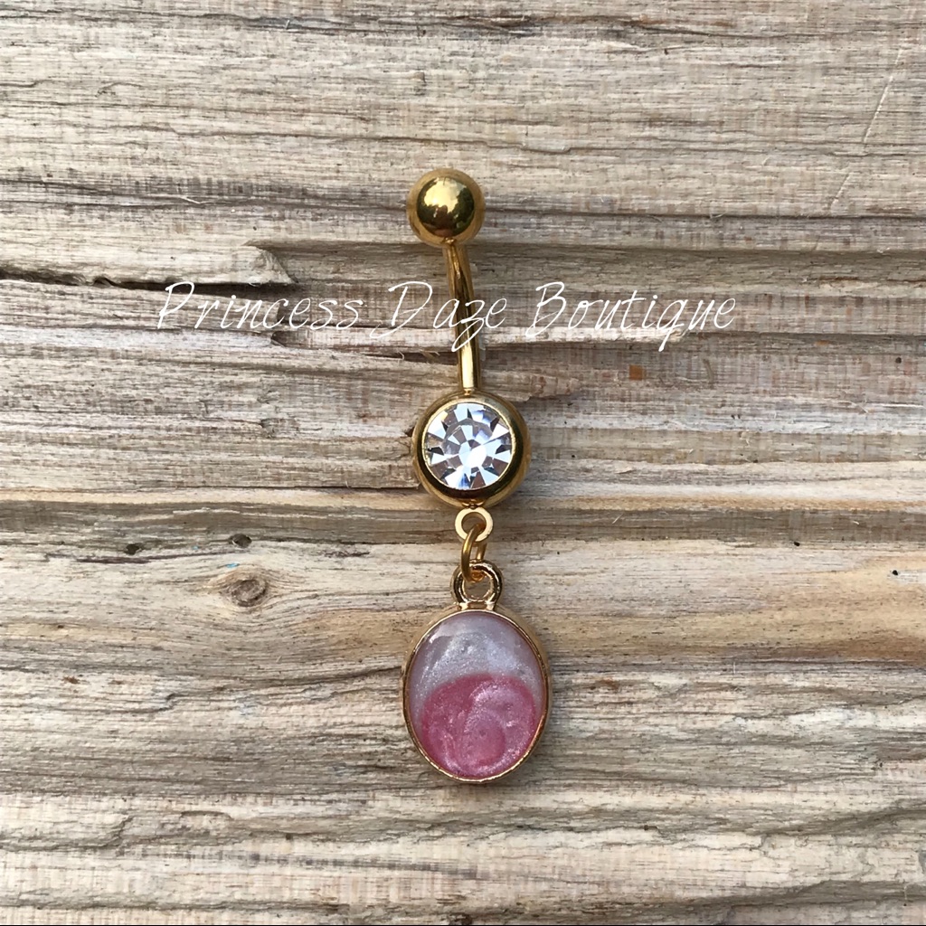Vintage Gold Belly Button Ring
